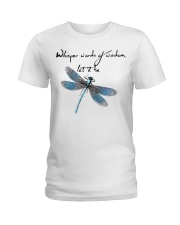 Animal Lover Dragonfly Whisper Words Of Wisdom Ladies T-Shirt tile