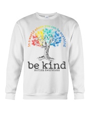 Autism Awareness Tree In A World Where You Can Be Anything Be Kind Crewneck Sweatshirt tile