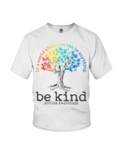Autism Awareness Tree In A World Where You Can Be Anything Be Kind Youth T-Shirt tile