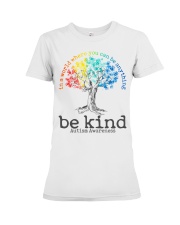 Autism Awareness Tree In A World Where You Can Be Anything Be Kind Premium Fit Ladies Tee tile