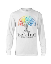 Autism Awareness Tree In A World Where You Can Be Anything Be Kind Long Sleeve Tee tile