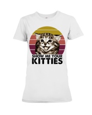 Gift For Cat Lover Show Me Your Kitties American Shorthair Premium Fit Ladies Tee tile