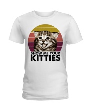 Gift For Cat Lover Show Me Your Kitties American Shorthair Ladies T-Shirt tile