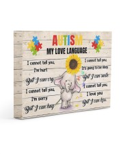 Autism Awareness Sunflower Elephant Autism My Love Language I Cannot Tell You I'm Hurt Gallery Wrapped Canvas Prints tile