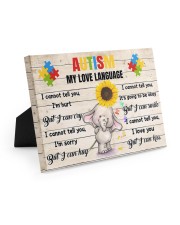 Autism Awareness Sunflower Elephant Autism My Love Language I Cannot Tell You I'm Hurt Easel-Back Gallery Wrapped Canvas tile