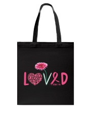 Breast Cancer Awareness Sunflower Loved Tote Bag tile
