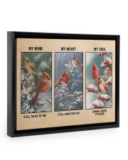 My Mind Still Talks To You My Heart Still Looks Floating Framed Canvas Prints Black tile
