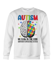 Autism Awareness Brain No Flaw In The Code Different Operating System Crewneck Sweatshirt tile