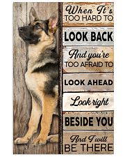 Dog Lover German Shepherd When It's Too Hard To Look Back Look Ahead Look Right Vertical Poster tile