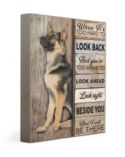 Dog Lover German Shepherd When It's Too Hard To Look Back Look Ahead Look Right Gallery Wrapped Canvas Prints tile
