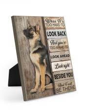 Dog Lover German Shepherd When It's Too Hard To Look Back Look Ahead Look Right Easel-Back Gallery Wrapped Canvas tile
