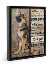 Dog Lover German Shepherd When It's Too Hard To Look Back Look Ahead Look Right Floating Framed Canvas Prints Black tile