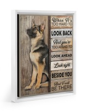 Dog Lover German Shepherd When It's Too Hard To Look Back Look Ahead Look Right Floating Framed Canvas Prints White tile