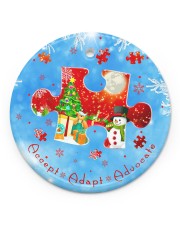 Accept Adapt Advocate Circle Ornament Circle Ornament (Porcelain) tile