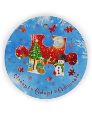 Accept Adapt Advocate Circle Ornament Circle Ornament (Wood tile