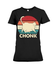 Gift For Cat Lover Chock White Cat Premium Fit Ladies Tee tile