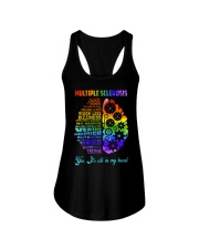 Multiple Sclerosis Awarerness Brain Yes It's All In My Head Ladies Flowy Tank tile