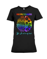 Multiple Sclerosis Awarerness Brain Yes It's All In My Head Premium Fit Ladies Tee tile