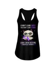 Fibromyalgia Awareness Grumpy Cat I Don't Look Sick Ladies Flowy Tank tile