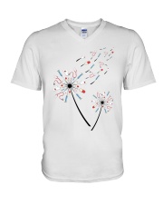 Nurse Gift Dandelion Nurse V-Neck T-Shirt tile