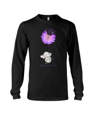 Epilepsy Awareness Elephant Sunflower Faith Long Sleeve Tee tile