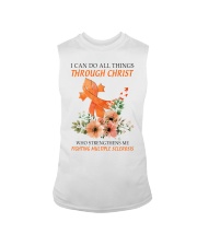 Multiple Sclerosis Awarerness God Flowers I Can Do All Things Through Christ Sleeveless Tee tile