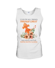 Multiple Sclerosis Awarerness God Flowers I Can Do All Things Through Christ Unisex Tank tile