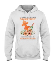 Multiple Sclerosis Awarerness God Flowers I Can Do All Things Through Christ Hooded Sweatshirt tile