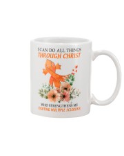 Multiple Sclerosis Awarerness God Flowers I Can Do All Things Through Christ Mug tile