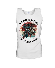 Native American Pride No One Is Illegal On Stolen Land Unisex Tank tile