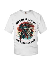 Native American Pride No One Is Illegal On Stolen Land Youth T-Shirt tile