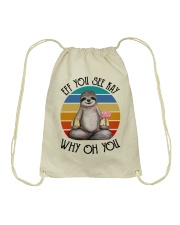 Sloth Lover Meditation Eff You See Kay Why Oh You Drawstring Bag tile