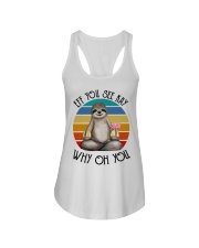 Sloth Lover Meditation Eff You See Kay Why Oh You Ladies Flowy Tank tile