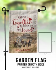Farming Lover Cows And So Together We Built A Life We Loved 11.5"x17.5" Garden Flag aos-garden-flag-11-5-x-17-5-lifestyle-front-01