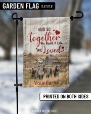 Farming Lover Cows And So Together We Built A Life We Loved 11.5"x17.5" Garden Flag aos-garden-flag-11-5-x-17-5-lifestyle-front-09