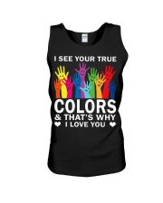 LGBT Pride Gift I See Your True Colors Unisex Tank tile