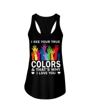 LGBT Pride Gift I See Your True Colors Ladies Flowy Tank tile