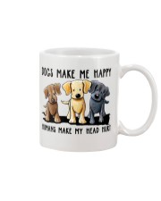 Gift For Dog Lover Dogs Make Me Happy Human Makes Head Hurt Mug tile