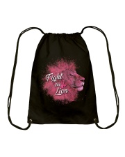 Breast Cancer Awareness Fight Like Lion Drawstring Bag tile