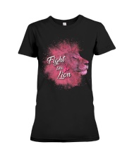 Breast Cancer Awareness Fight Like Lion Premium Fit Ladies Tee tile