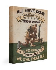 Veteran Gift All Gave Some Some Gave All Through We May Not Know Them We Owe All Gallery Wrapped Canvas Prints tile