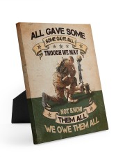 Veteran Gift All Gave Some Some Gave All Through We May Not Know Them We Owe All Easel-Back Gallery Wrapped Canvas tile
