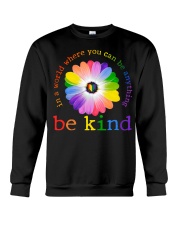 LGBT Pride Gift Flower Be Kind Crewneck Sweatshirt tile