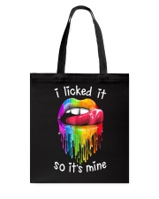 LGBT Pride Gift Lips I Licked It So It's Mine Tote Bag tile