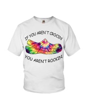 Crocs Gift If You Aren't Crocin' You Aren't Rockin' Youth T-Shirt tile
