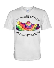 Crocs Gift If You Aren't Crocin' You Aren't Rockin' V-Neck T-Shirt tile