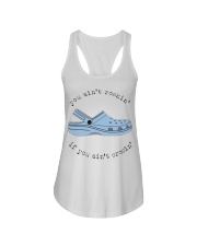 Crocs Gift You Ain't Rokin' If You Ain't Crocin' Ladies Flowy Tank tile