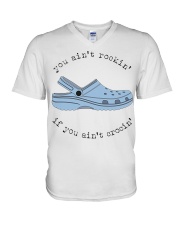 Crocs Gift You Ain't Rokin' If You Ain't Crocin' V-Neck T-Shirt tile