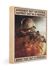 Gift For Veteran Angriest Guy On Patrol Happiest Guy In A Firefight Gallery Wrapped Canvas Prints tile