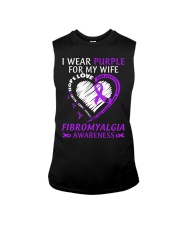 Fibromyalgia Awareness I Wear Purple For My Wife Family Support Love Sleeveless Tee tile